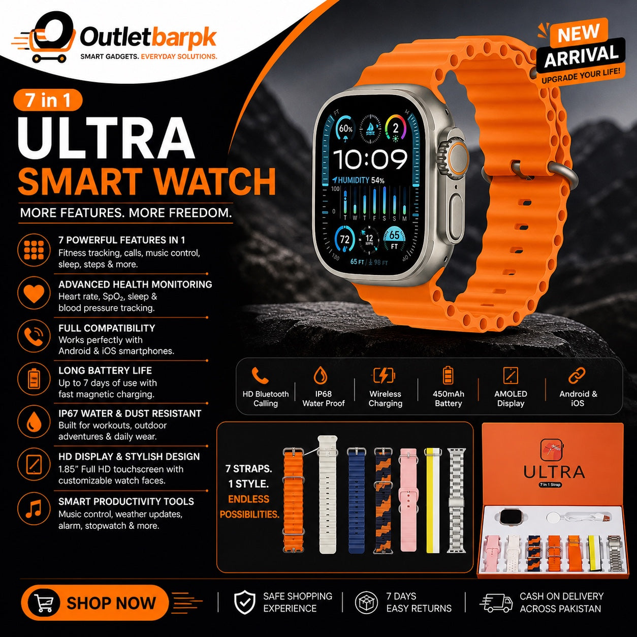 7 in 1 Ultra Smart Watch